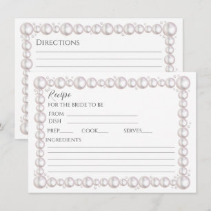 Correspondance Perles et la carte de recette de la douche de mari