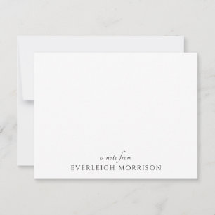 Correspondance Personnalisé Moderne Minimaliste Une Note De Carte