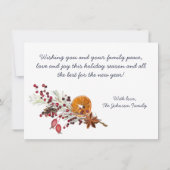 Correspondance Pine Orange Photo - Carte de Noël (Dos)