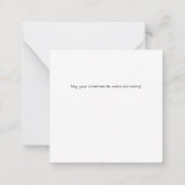 Correspondance Pingouin dans la Mini carte de Noël neige (Dos)