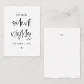 Correspondance Plus de nuits silencieuses | Carte d'annonce de bé (Devant / Derrière)