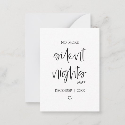 Correspondance Plus de nuits silencieuses | Carte d'annonce de bé (Devant)