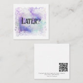 Correspondance *~* Plus tard ? Carte de note plat AP63 Relation (Devant / Derrière)