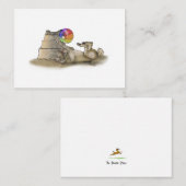 Correspondance Poodé avec Beach Ball et Sand Castle Carte de note (Devant / Derrière)