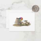 Correspondance Poodé avec Beach Ball et Sand Castle Carte de note (Devant/Arrière en situation)