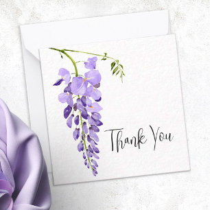 Correspondance Purple Wisteria Personnalisée Carte de note de rem