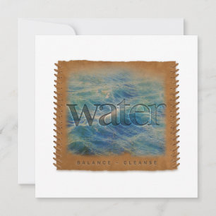 Correspondance Quatre Éléments - EAU - Carte de vœux personnalisé