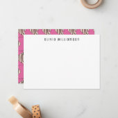 Correspondance Quirky Fun Rose Angel Carte pour notes de poisson (Devant/Arrière en situation)
