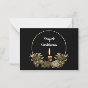 Correspondance Roses De Deuil Et Carte De Sympathie Aux Bougies