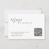 Correspondance RSVP minimaliste simple avec carte de code QR (Devant)
