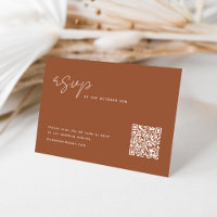 RSVP minimaliste simple avec carte de code QR