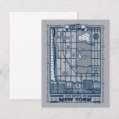 Correspondance Seinfeld | Points chauds de la carte de New York (Devant / Derrière)