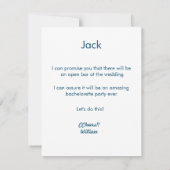 Correspondance serez-vous ma carte de proposition bachelorett (Dos)