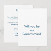 Correspondance serez-vous ma carte de proposition bachelorett (Devant / Derrière)