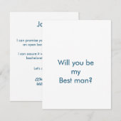 Correspondance serez-vous ma carte de proposition bachelorett (Devant / Derrière)