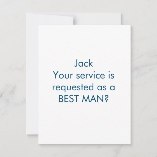 Correspondance serez-vous ma carte de proposition bachelorett (Devant)