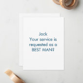 Correspondance serez-vous ma carte de proposition bachelorett (Devant/Arrière en situation)