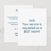 Correspondance serez-vous ma carte de proposition bachelorett (Devant / Derrière)