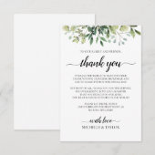 Correspondance Simple Carte de remerciements de verdure rustique (Devant / Derrière)