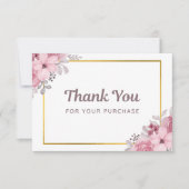 Correspondance Simple Carte de remerciements Floral (Devant)