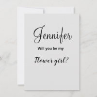 Simple carte grise de proposition de petite fille