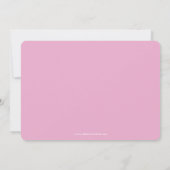Correspondance Singe rose Anniversaire Merci carte de note (Dos)
