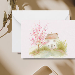 Correspondance Soft Floral Cottage Sympathie Carte de remerciemen