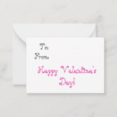 Correspondance Soyez la carte de la Saint Valentin (Dos)