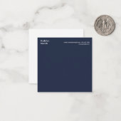 Correspondance Style de carte de note moderne Navy classique (Devant/Arrière en situation)