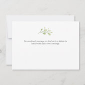 Correspondance Sunflower et verdure Carte de note Merci (Dos)