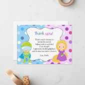 Correspondance Superhero Princess Merci Carte de note (Devant/Arrière en situation)