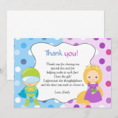 Correspondance Superhero Princess Merci Carte de note (Devant / Derrière)