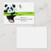 Correspondance Suspension de la Carte de remerciements Panda (Devant / Derrière)