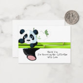 Correspondance Suspension de la Carte de remerciements Panda (Devant/Arrière en situation)