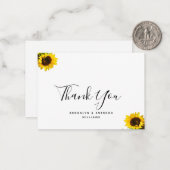 Correspondance Texte simple avec carte de remerciements et tourne (Devant/Arrière en situation)