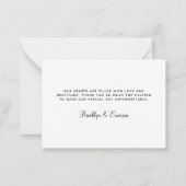 Correspondance Texte simple avec carte de remerciements et tourne (Dos)