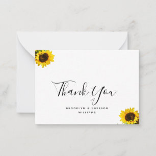 Correspondance Texte simple avec carte de remerciements et tourne