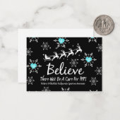 Correspondance Thème de Noël croyez carte plate note (Devant/Arrière en situation)