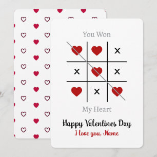 Correspondance Tic-Tac-Toe : Vous avez gagné mon cœur Carte de la