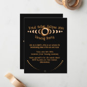 Correspondance Total Solaire Eclipse - Carte de note personnalisé (Devant/Arrière en situation)