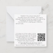 Correspondance *~* TOURMALINE Elixir cristal AP64 Carte de note p (Dos)