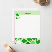 Correspondance TREFLEURS St Patricks day 4x5 Carte de remerciemen (Devant/Arrière en situation)