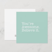 Correspondance Tu es génial. Croire la carte de note (Devant / Derrière)