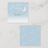 Correspondance Twinkle petit étoile bleu merci carte de note (Devant / Derrière)