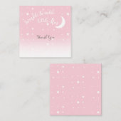 Correspondance Twinkle petite étoile rose merci carte de note (Devant / Derrière)