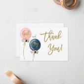 Correspondance Twins Boy and Girl Merci carte de note (Devant/Arrière en situation)