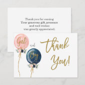 Correspondance Twins Boy and Girl Merci carte de note (Devant / Derrière)