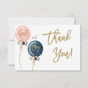 Correspondance Twins Boy and Girl Merci carte de note