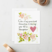 Correspondance Une fille est une grande carte de bienheureuse (Devant/Arrière en situation)