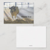 Correspondance Vache dans le Carte de remerciements brouillard (Devant / Derrière)